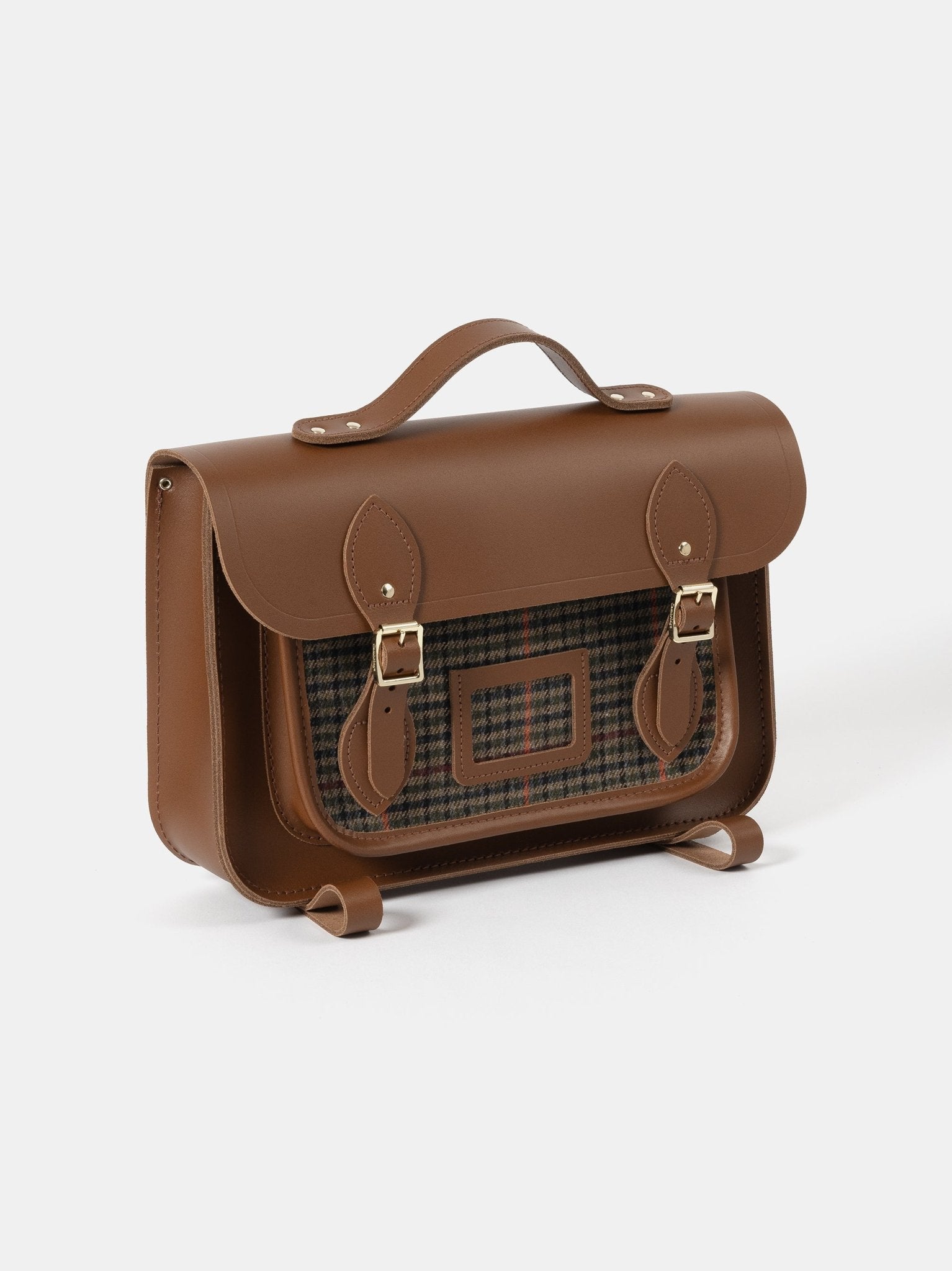 The 13 Inch Batchel Backpack - Vintage with Pepa London Brown Tweed - The Cambridge Satchel Company EU Store