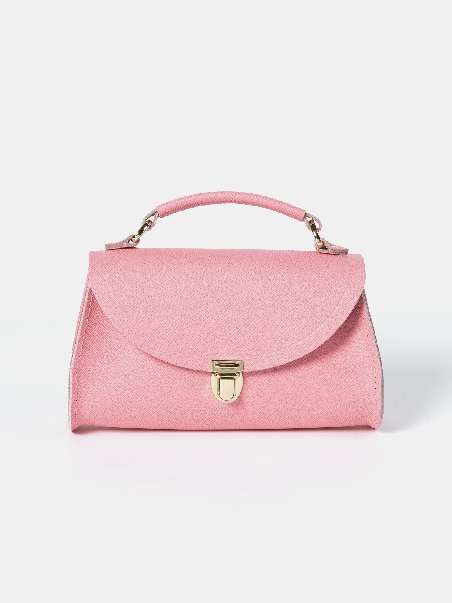 The Mini Poppy - Salmon Pink Saffiano